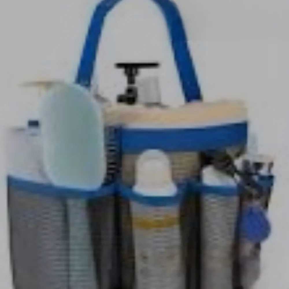 Blue and Gray Shower Caddy